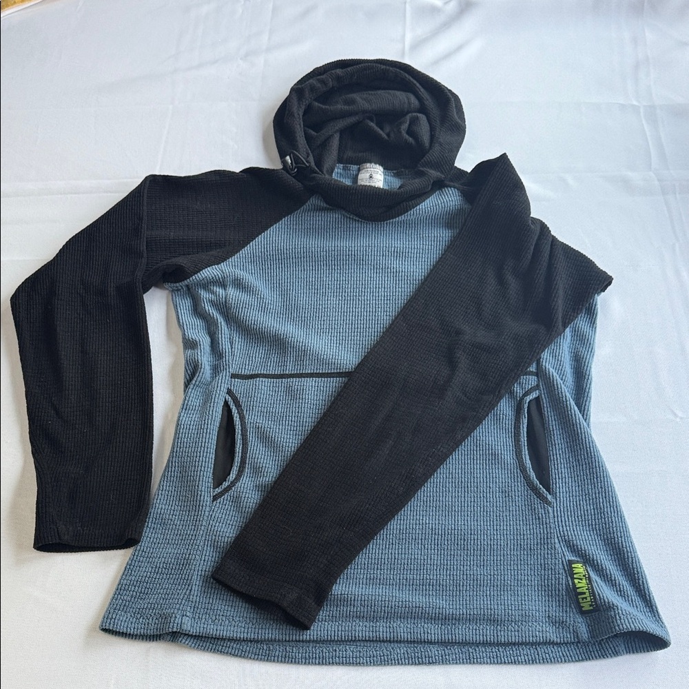 Melanzana Black and Blue Women's Hoodie